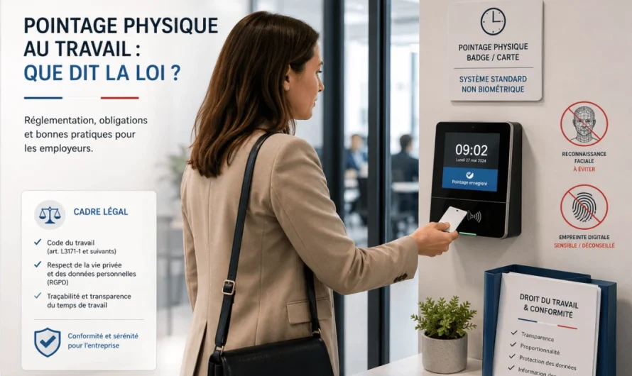 Badgeuse physique en entreprise : que dit la législation française ?